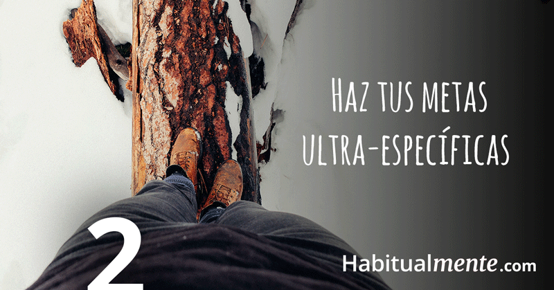Paso 2: haz tus metas ultraespecíficas