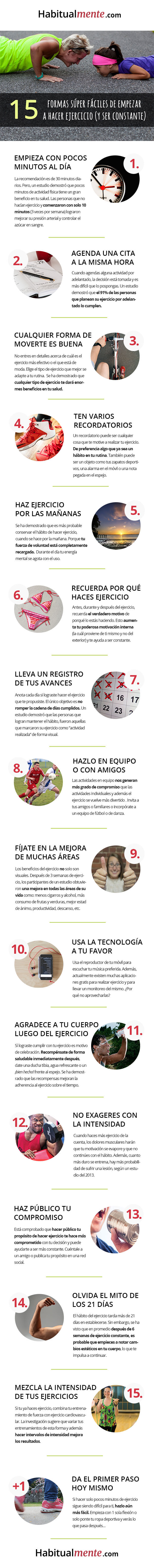 Infografía hacer ejercicio