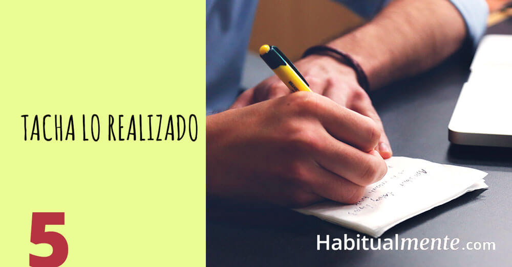 5 tacha lo realizado