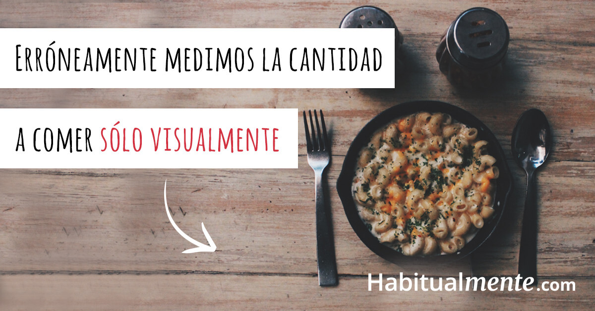 Por error decidimos cuánto comer y cuando dejar de comer visulalmente