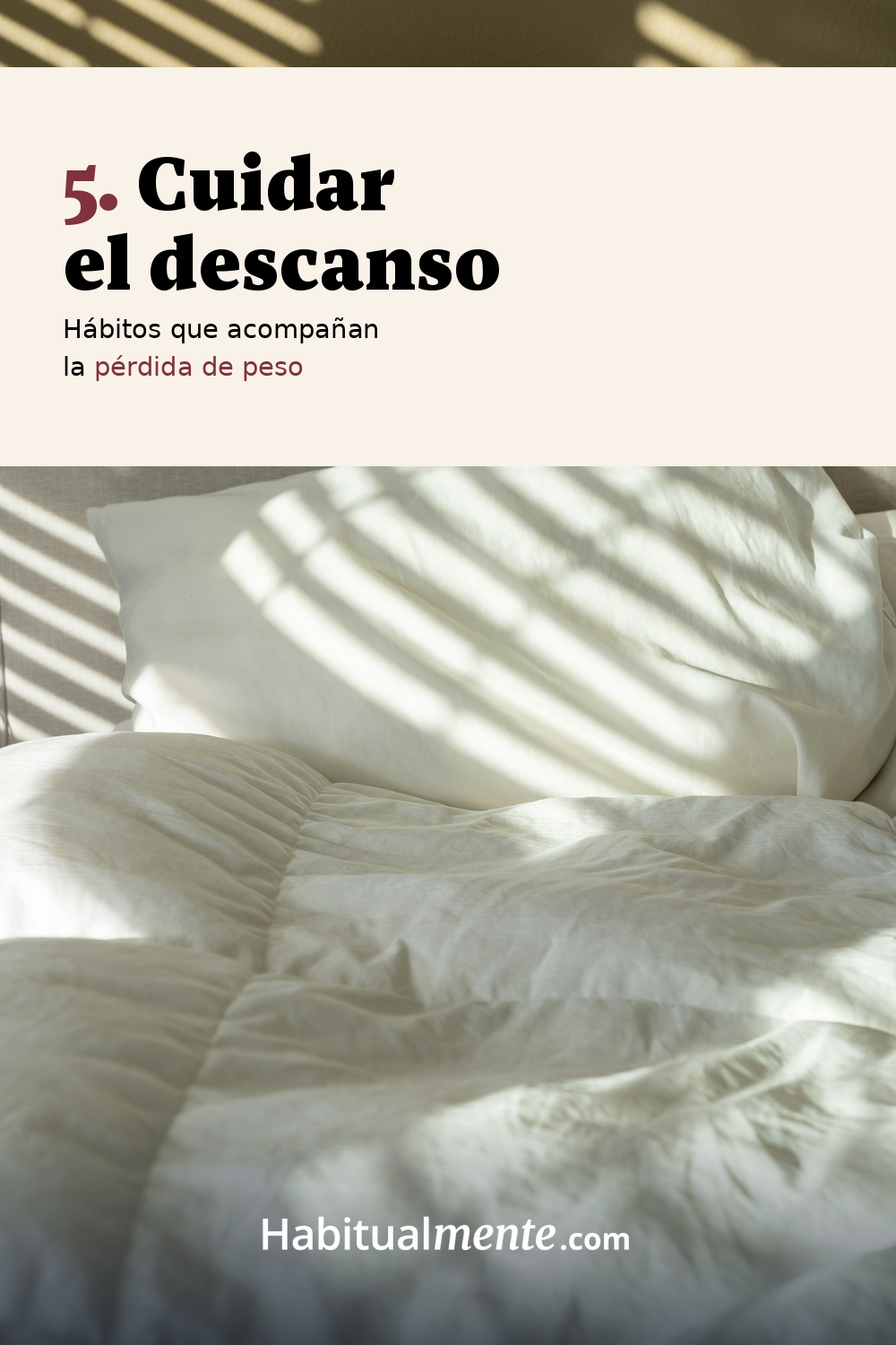 Cuidar el descanso.